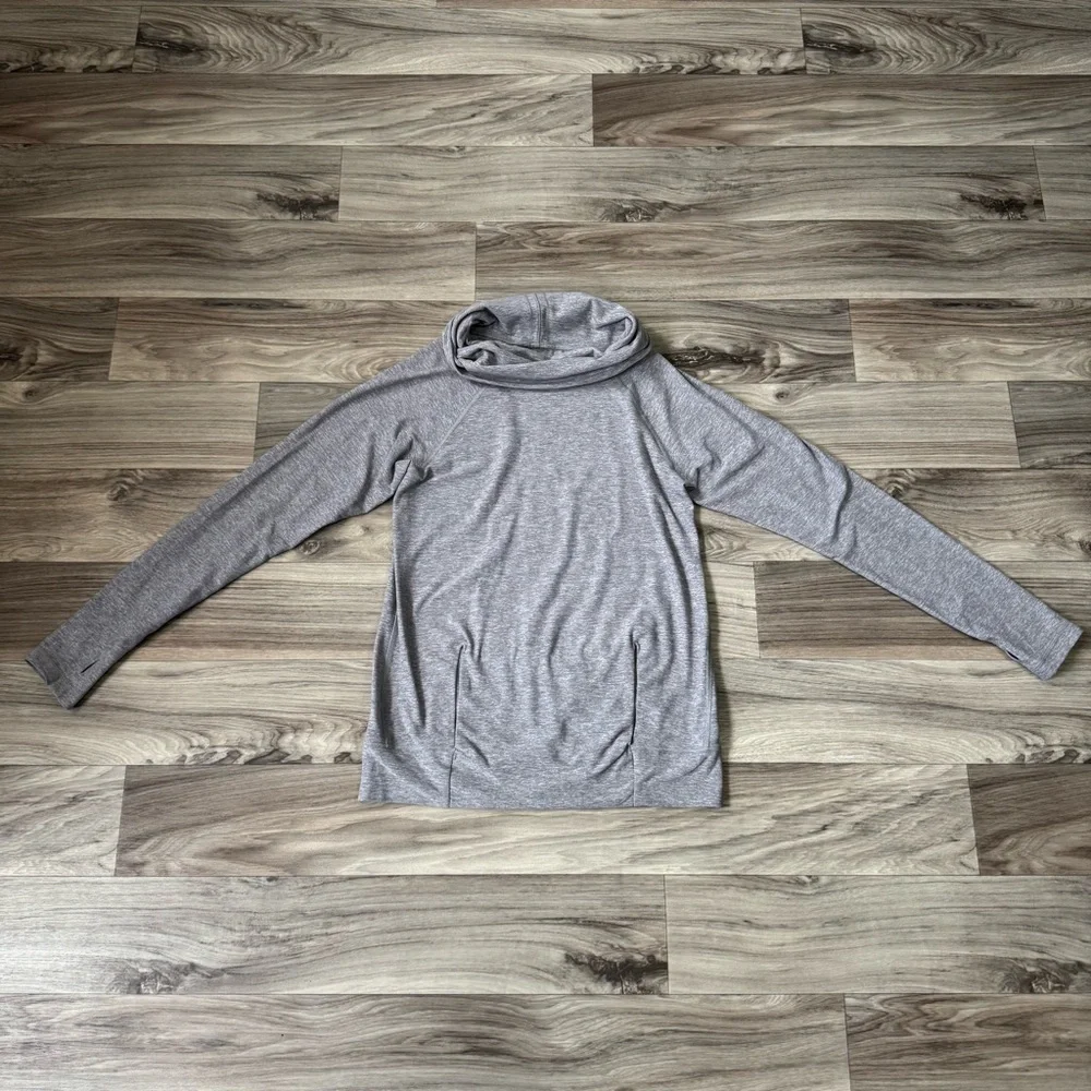 Lululemon Make a Move Long Sleeve Cowl Neck Pullover Heathered Gray